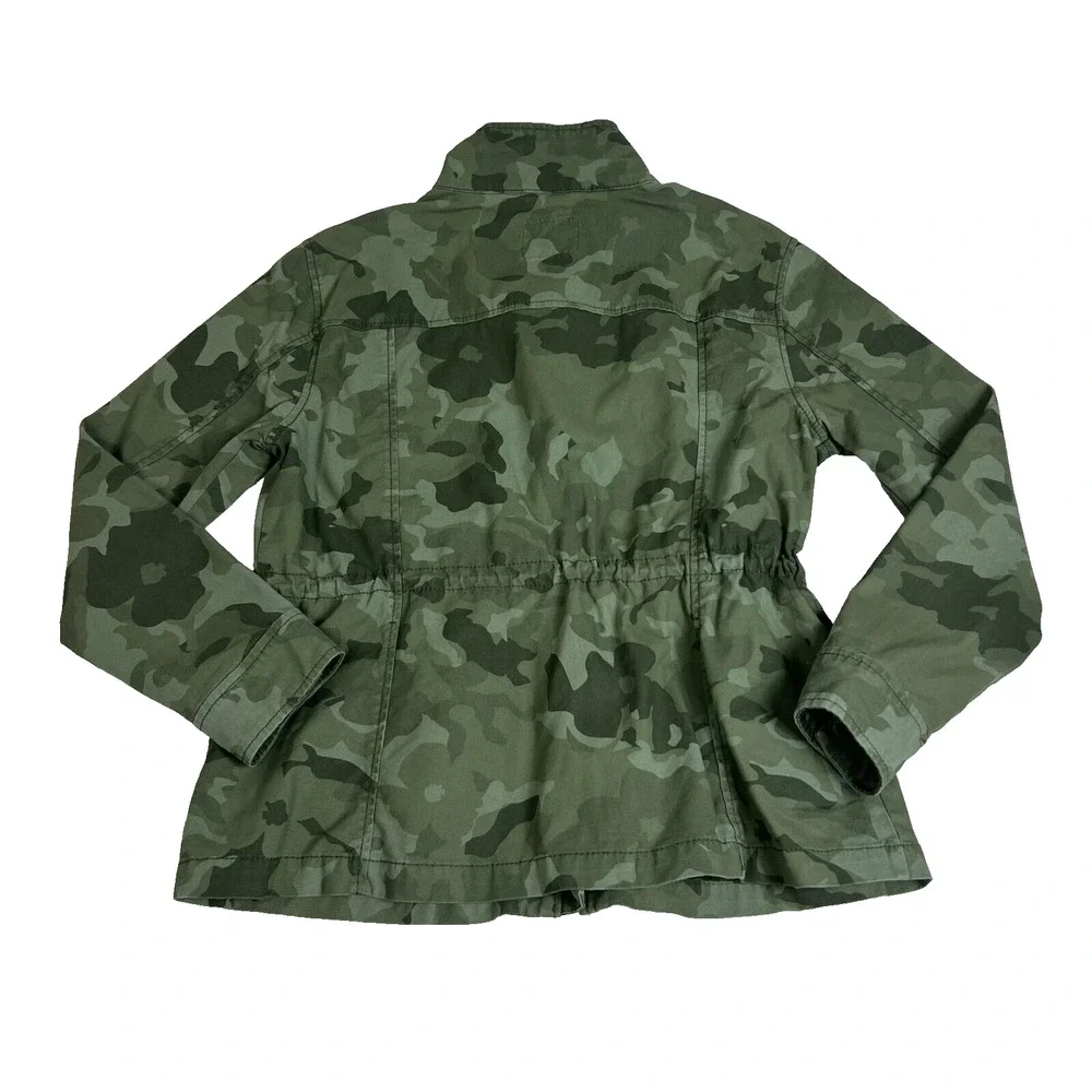 Old Navy Jacket Womens Size M Camouflage Utility Style Lightweight Drawstring